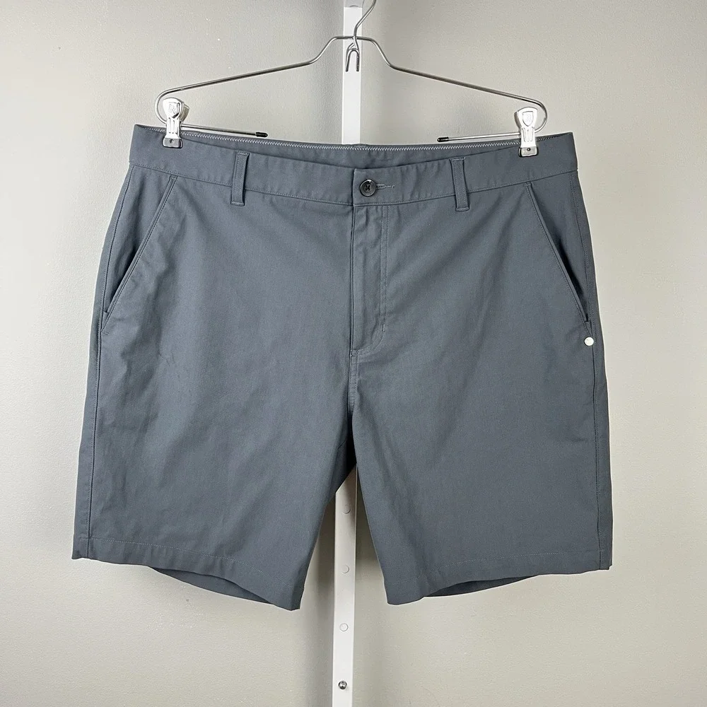 Vuori Meta Shorts Mens 36 Charcoal Gray Performance Chino Stretch Golf